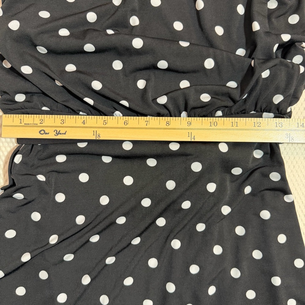White House Black Market Strapless Dress S Polka Dot Y2K Coastal Cowgirl Mini - Picture 5 of 8